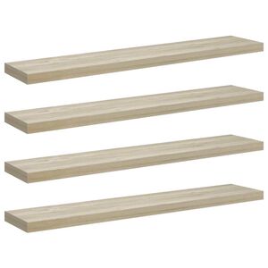 vidaXL Étagères murales flottantes 4 pcs chêne 120x23,5x3,8 cm MDF