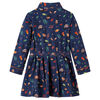 Robe pour enfants à manches longues bleu marine 140