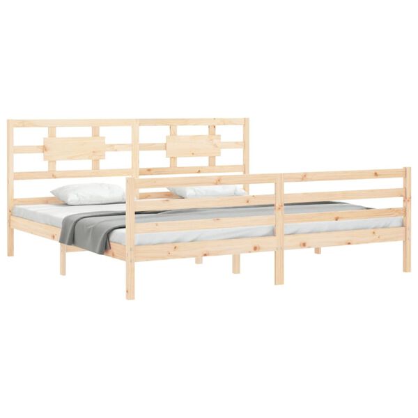 vidaXL Cadre de lit sans matelas 200x200 cm bois massif