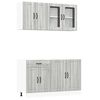vidaXL Ensemble de 4 meubles de cuisine Lucca Sonoma gris