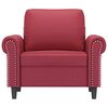 vidaXL Fauteuil Rouge bordeaux 60 cm Similicuir