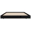 vidaXL Cadre de lit sans matelas noir 75x190 cm bois de pin massif