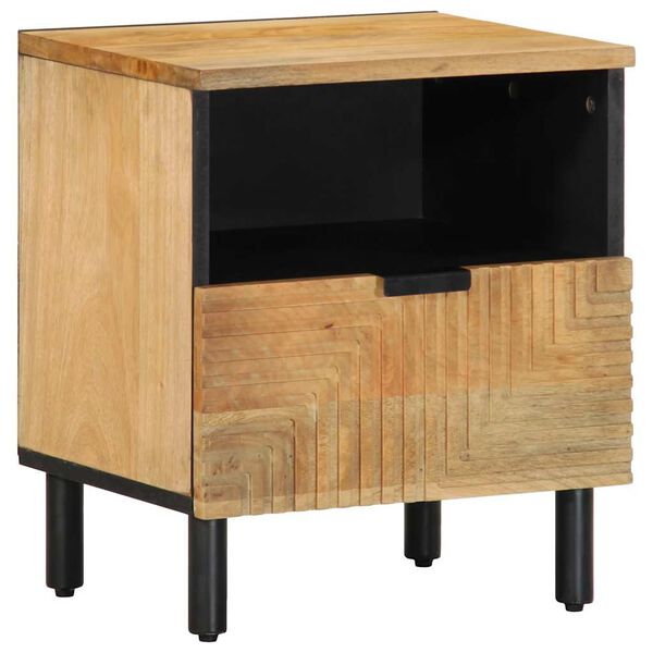 vidaXL Table de chevet marron 40x33x46 cm bois de manguier solide