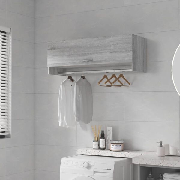 vidaXL Garde-robe Sonoma gris 100x32,5x35 cm Bois d'ing&eacute;nierie