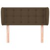 vidaXL T&ecirc;te de lit avec oreilles Marron Fonc&eacute; 83x23x78/88 cm Tissu