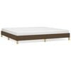 vidaXL Cadre de lit sans matelas marron fonc&eacute; 200x200 cm tissu