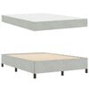 vidaXL Cadre de lit avec matelas Gris clair 140 x 200 cm tissu
