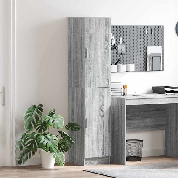 vidaXL Highboard Sonoma gris 35 x 39 x 168 cm Bois d'ingénierie