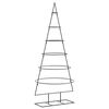 vidaXL Arbre de Noël en métal pour décoration noir 180 cm