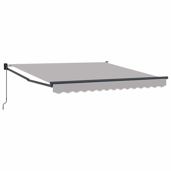 vidaXL Auvent R&eacute;tractable Gris clair 350 x 250 cm