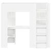 vidaXL Cadre de lit superpos&eacute; avec bureau Blanc 75 x 190 cm