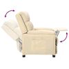 vidaXL Fauteuil inclinable Cr&egrave;me Tissu
