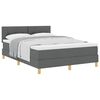 vidaXL Lit boxspring avec matelas Gris fonc&eacute; 160 x 200 cm tissu