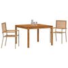 vidaXL Ensemble de salle à manger pour jardin 3 pcs Beige Poly rotin