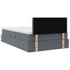vidaXL Lit de Rangement avec matelas Gris foncé 120 x 190 cm Velours