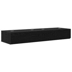 vidaXL Bureau de studio Ch&ecirc;ne noir 110 x 40 x 19,5 cm