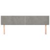 vidaXL T&ecirc;te de lit avec oreilles Gris clair 203x16x78/88 cm Velours