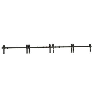 vidaXL Kit de quincaillerie de porte coulissante 366 cm acier noir