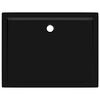 vidaXL Receveur de douche rectangulaire ABS Noir 80x100 cm