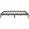 vidaXL Cadre de lit Gris Bois de pin massif 140x200 cm