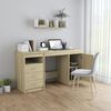 vidaXL Bureau Chêne sonoma 140x50x76 cm Bois d’ingénierie