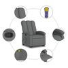 vidaXL Fauteuil de massage inclinable Gris fonc&eacute; Tissu