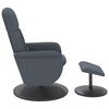 vidaXL Fauteuil de massage inclinable repose-pied gris foncé velours