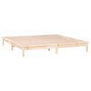 vidaXL Cadre de lit &agrave; LED sans matelas 140x200 cm bois massif