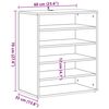 vidaXL Armoire à chaussures vieux bois 60x35x70 cm bois d'ingénierie