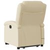 vidaXL Fauteuil inclinable de massage Crème Tissu