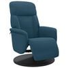 vidaXL Fauteuil inclinable avec repose-pied bleu velours