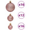 vidaXL Boules de Noël 100 pcs rose et rosé 3 / 4 / 6 cm