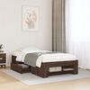 vidaXL Cadre de lit sans matelas ch&ecirc;ne marron 90x200cm bois ing&eacute;nierie