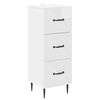 vidaXL Armoire &agrave; tiroirs Blanc brillant 33 x 34,5 x 89,5 cm