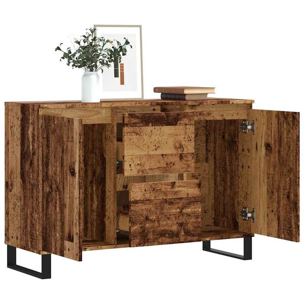 vidaXL Buffet vieux bois 101,5x35x70 cm bois d&rsquo;ing&eacute;nierie