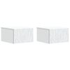 vidaXL Cabinet de chevet mural 2 pcs Blanc 49 x 34,5 x 20 cm