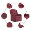 vidaXL Fauteuil inclinable rouge bordeaux tissu