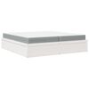vidaXL Lit avec matelas blanc 200x200 cm bois massif de pin