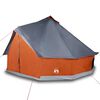 vidaXL Tente familiale tipi 12 personnes gris et orange imperm&eacute;able