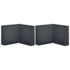vidaXL Mur de sout&egrave;nement 2 pc 50 x 50 x 30 cm Acier Anthracite