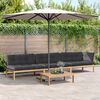vidaXL Salon palette de jardin avec coussins 4pcs bois d'acacia massif