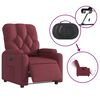 vidaXL Fauteuil inclinable &eacute;lectrique Rouge bordeaux Tissu