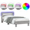 vidaXL Cadre de lit sans matelas avec lumi&egrave;res LED 90x190 cm