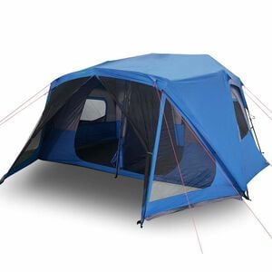 vidaXL Tente familiale 10 personnes bleu lib&eacute;ration rapide imperm&eacute;able