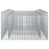 vidaXL Lit sur&eacute;lev&eacute; gabion Argent&eacute; 150 x 100 x 60 cm Acier galvanis&eacute;