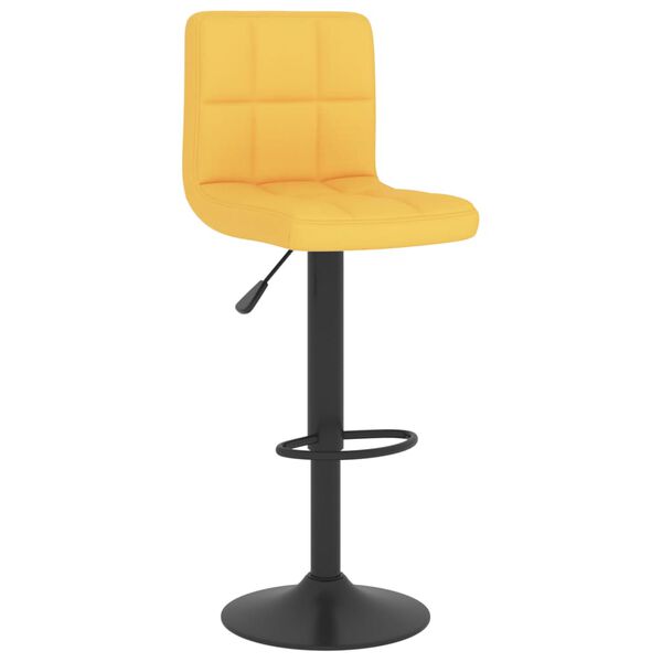 vidaXL Tabourets de bar lot de 2 jaune moutarde tissu