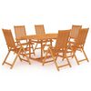 vidaXL Ensemble &agrave; manger de jardin 7 pcs Bois de teck massif
