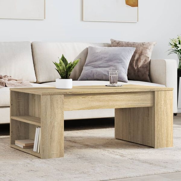 vidaXL Table basse chêne sonoma 102x55x42 cm bois d'ingénierie