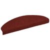 vidaXL Tapis d'escalier autocollants 20 pièces 65 x 21 x 4 cm Bordeaux Rouge Demi-rond Grand
