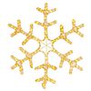 vidaXL Figure de flocon de neige de No&euml;l et 144LED Blanc chaud 59x59cm
